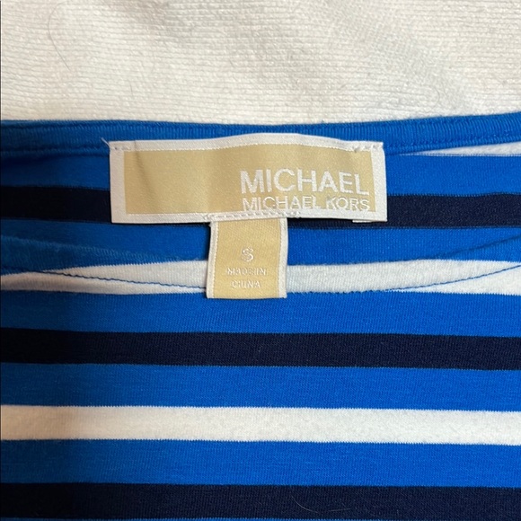 Michael Kors Blue and White Striped Mini Dress - Picture 8 of 14